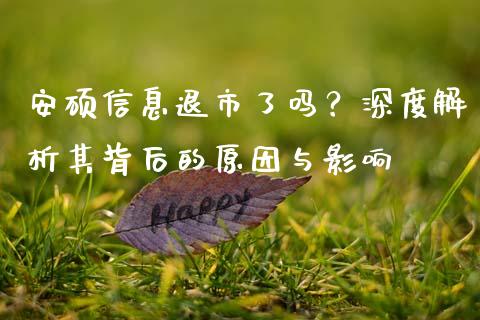 安硕信息退市了吗？深度解析其背后的原因与影响_https://www.lcjysmgs.com_德指行情直播_第1张
