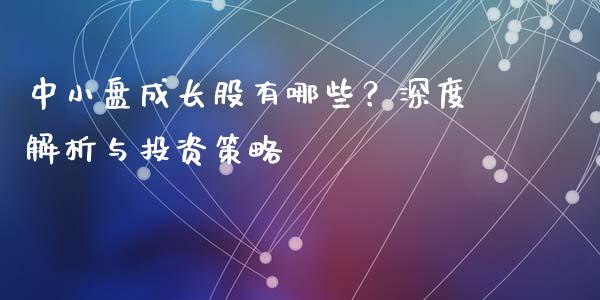 中小盘成长股有哪些？深度解析与投资策略_https://www.lcjysmgs.com_德指行情直播_第1张