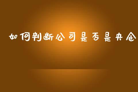 如何判断公司是否是央企_https://www.lcjysmgs.com_恒生指数直播_第1张