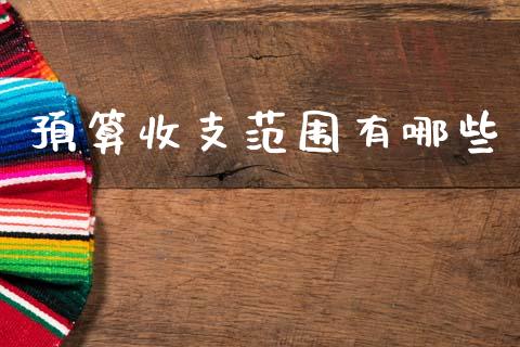 预算收支范围有哪些_https://www.lcjysmgs.com_恒生指数直播_第1张