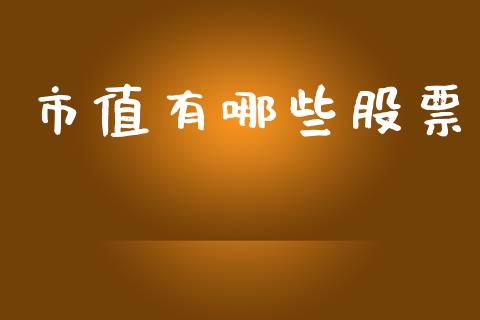 市值有哪些股票_https://www.lcjysmgs.com_恒指直播平台_第1张