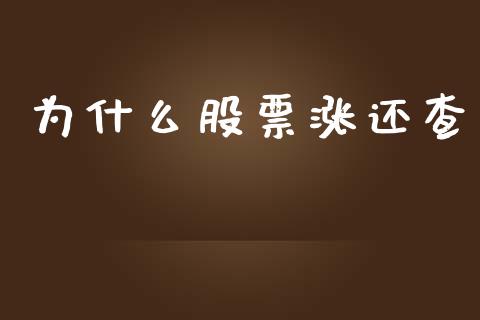 为什么股票涨还查_https://www.lcjysmgs.com_恒指直播平台_第1张