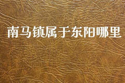 南马镇属于东阳哪里_https://www.lcjysmgs.com_德指行情直播_第1张