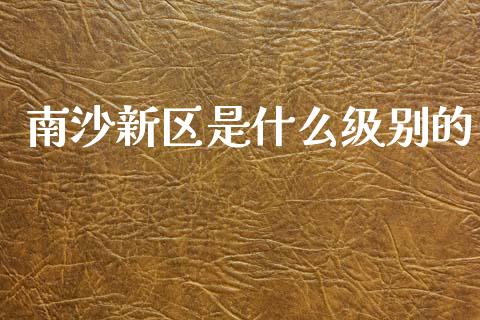 南沙新区是什么级别的_https://www.lcjysmgs.com_黄金期货直播喊单_第1张
