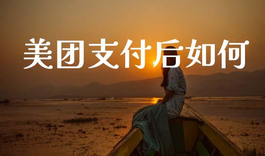 美团支付后如何_https://www.lcjysmgs.com_黄金期货直播喊单_第1张