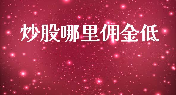 炒股哪里佣金低_https://www.lcjysmgs.com_恒生指数直播_第1张
