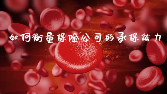 如何衡量保险公司的承保能力_https://www.lcjysmgs.com_恒指直播平台_第1张