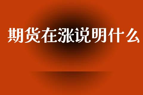 期货在涨说明什么_https://www.lcjysmgs.com_德指行情直播_第1张