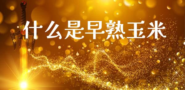 什么是早熟玉米_https://www.lcjysmgs.com_恒生指数直播_第1张