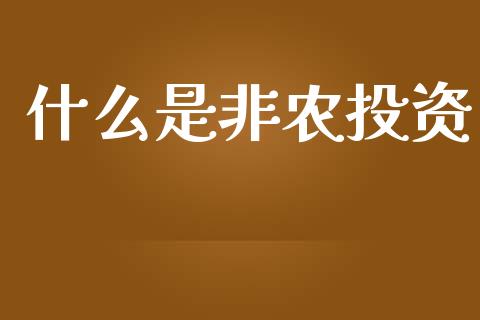 什么是非农投资_https://www.lcjysmgs.com_黄金期货直播喊单_第1张