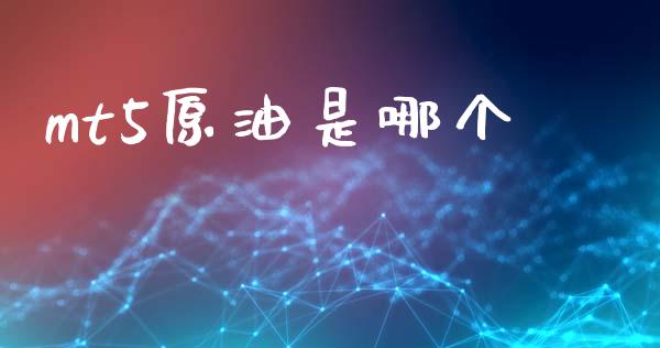 mt5原油是哪个_https://www.lcjysmgs.com_德指行情直播_第1张