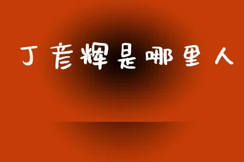 丁彦辉是哪里人_https://www.lcjysmgs.com_黄金期货直播喊单_第1张