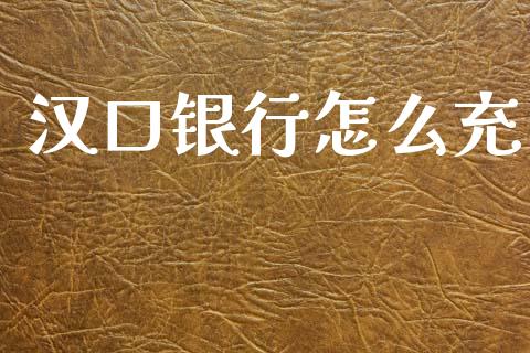 汉口银行怎么充_https://www.lcjysmgs.com_黄金期货直播喊单_第1张