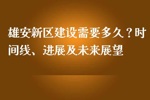 雄安新区建设需要多久？时间线、进展及未来展望_https://www.lcjysmgs.com_恒指直播平台_第1张