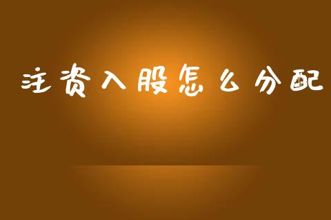 注资入股怎么分配_https://www.lcjysmgs.com_黄金期货直播喊单_第1张