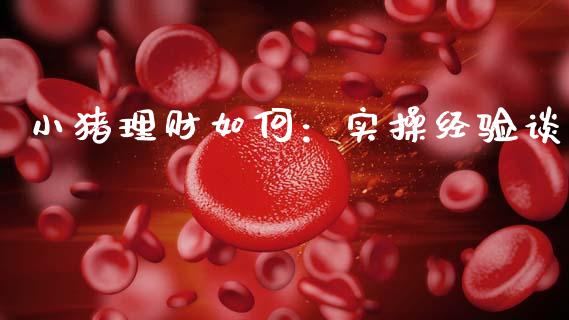 小猪理财如何：实操经验谈_https://www.lcjysmgs.com_恒指直播平台_第1张