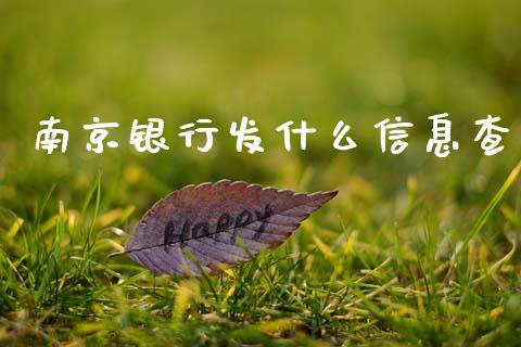 南京银行发什么信息查_https://www.lcjysmgs.com_德指行情直播_第1张