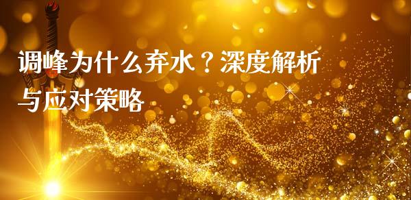 调峰为什么弃水？深度解析与应对策略_https://www.lcjysmgs.com_黄金期货直播喊单_第1张