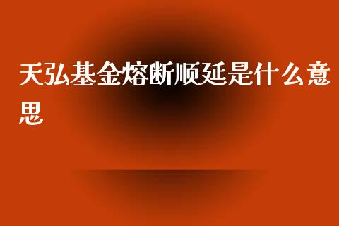 天弘基金熔断顺延是什么意思_https://www.lcjysmgs.com_恒生指数直播_第1张