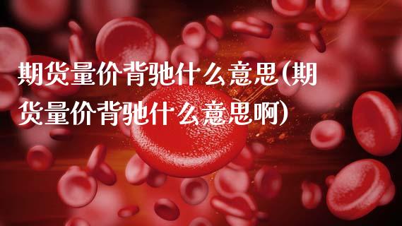 期货量价背驰什么意思(期货量价背驰什么意思啊)_https://www.lcjysmgs.com_恒生指数直播_第1张