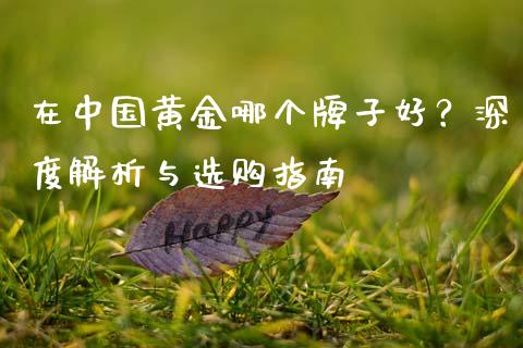 在中国黄金哪个牌子好？深度解析与选购指南_https://www.lcjysmgs.com_黄金期货直播喊单_第1张