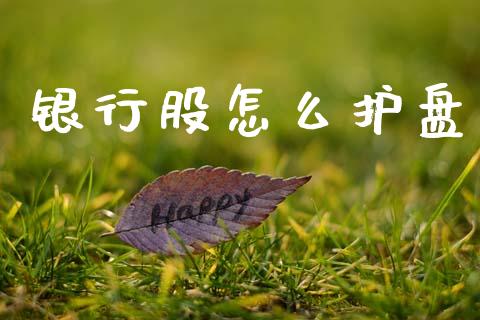 银行股怎么护盘_https://www.lcjysmgs.com_德指行情直播_第1张