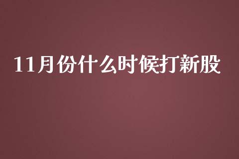 11月份什么时候打新股_https://www.lcjysmgs.com_黄金期货直播喊单_第1张