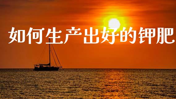 如何生产出好的钾肥_https://www.lcjysmgs.com_黄金期货直播喊单_第1张