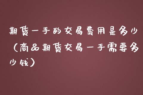 期货一手的交易费用是多少（商品期货交易一手需要多少钱）_https://www.lcjysmgs.com_黄金期货直播喊单_第1张