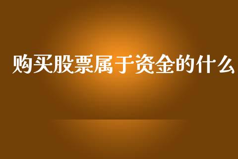 购买股票属于资金的什么_https://www.lcjysmgs.com_德指行情直播_第1张