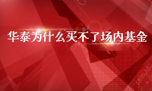 华泰为什么买不了场内基金_https://www.lcjysmgs.com_恒生指数直播_第1张