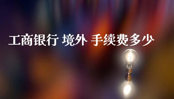 工商银行 境外 手续费多少_https://www.lcjysmgs.com_黄金期货直播喊单_第1张
