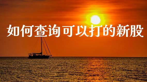 如何查询可以打的新股_https://www.lcjysmgs.com_恒生指数直播_第1张