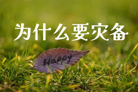 为什么要灾备_https://www.lcjysmgs.com_恒生指数直播_第1张