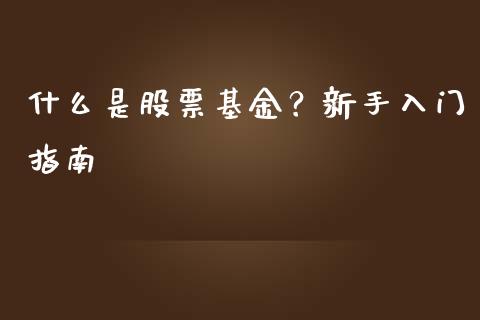 什么是股票基金?新手入门指南_恒生指数直播_第1张_恒生指数直播_恒指直播平台_德指行情直播_黄金期货直播喊单 什么是股票基金?新手入门指南_https://www.lcjysmgs.com_恒生指数直播_第1张