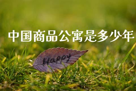 中国商品公寓是多少年_https://www.lcjysmgs.com_德指行情直播_第1张