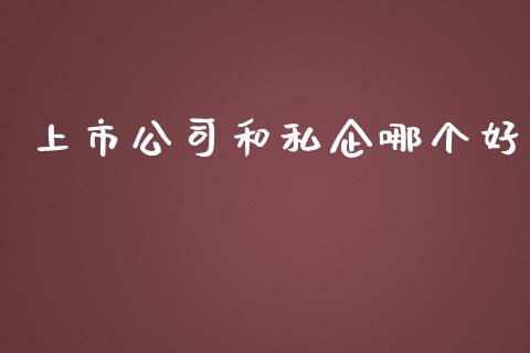 上市公司和私企哪个好_https://www.lcjysmgs.com_恒生指数直播_第1张