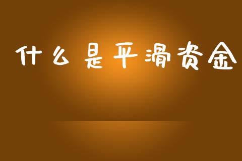 什么是平滑资金_https://www.lcjysmgs.com_恒生指数直播_第1张