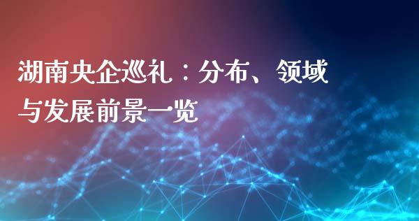 湖南央企巡礼：分布、领域与发展前景一览_https://www.lcjysmgs.com_恒生指数直播_第1张