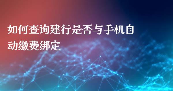如何查询建行是否与手机自动缴费绑定_https://www.lcjysmgs.com_德指行情直播_第1张