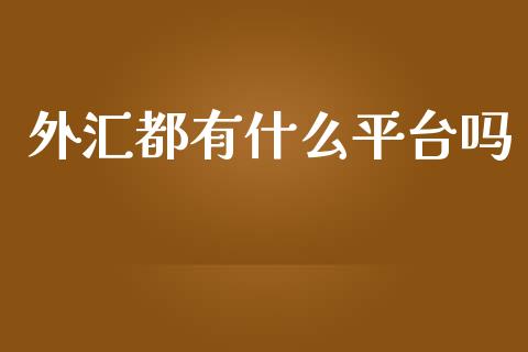 外汇都有什么平台吗_https://www.lcjysmgs.com_恒生指数直播_第1张