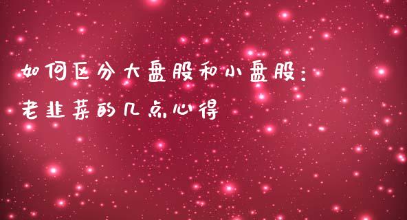 如何区分大盘股和小盘股：老韭菜的几点心得_https://www.lcjysmgs.com_恒指直播平台_第1张
