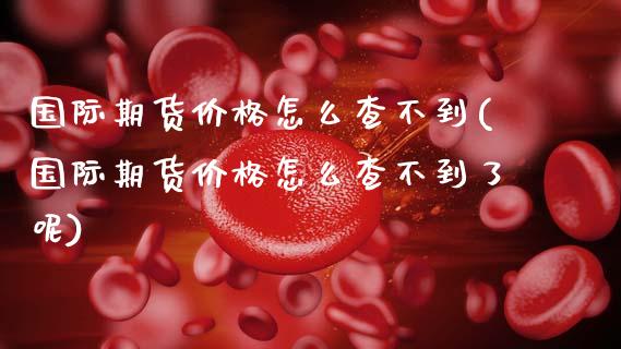 国际期货价格怎么查不到(国际期货价格怎么查不到了呢)_https://www.lcjysmgs.com_德指行情直播_第1张