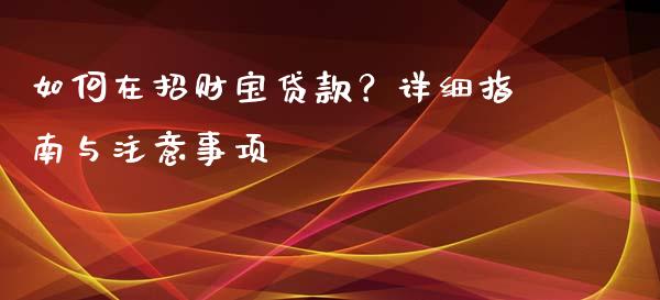 如何在招财宝贷款？详细指南与注意事项_https://www.lcjysmgs.com_恒生指数直播_第1张