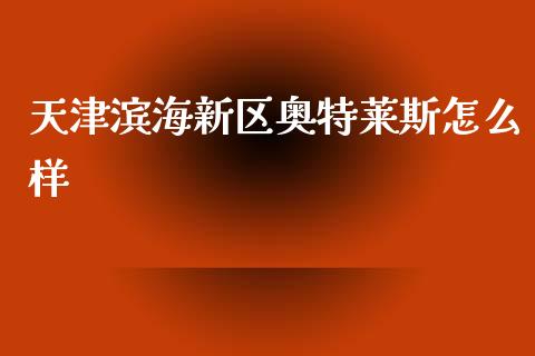天津滨海新区奥特莱斯怎么样_https://www.lcjysmgs.com_恒指直播平台_第1张