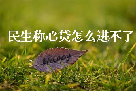 民生称心贷怎么进不了_https://www.lcjysmgs.com_德指行情直播_第1张