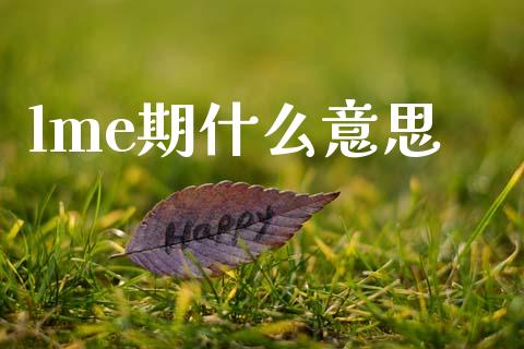 lme期什么意思_https://www.lcjysmgs.com_恒生指数直播_第1张