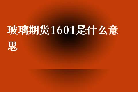玻璃期货1601是什么意思_https://www.lcjysmgs.com_德指行情直播_第1张