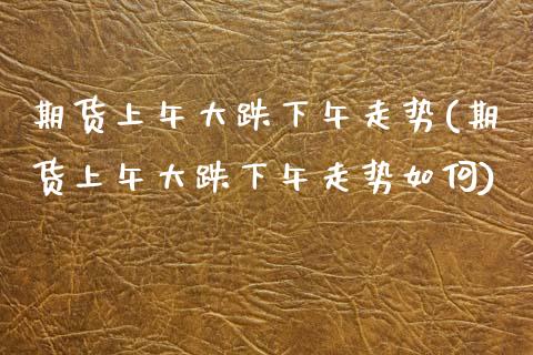 期货上午大跌下午走势(期货上午大跌下午走势如何)_https://www.lcjysmgs.com_恒生指数直播_第1张