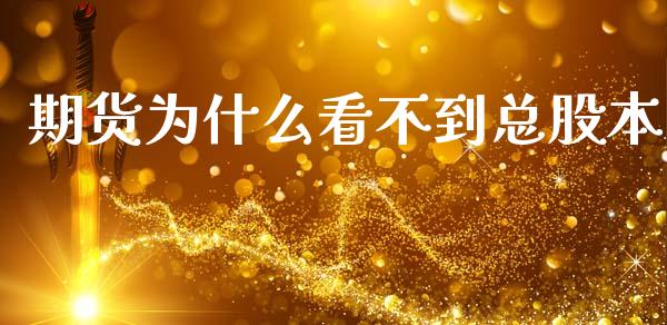 期货为什么看不到总股本_https://www.lcjysmgs.com_德指行情直播_第1张
